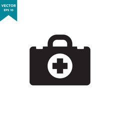 first aid box vector icon in trendy flat design 