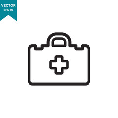 first aid box vector icon in trendy flat design 