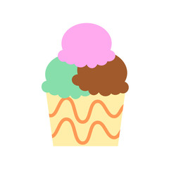 ice cream scoop in a cup