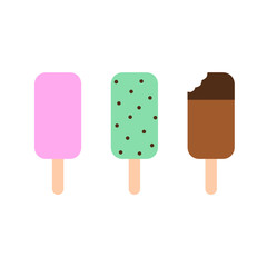 3 sticks of popsicle ice cream