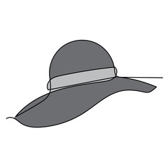 sketch female hat vector