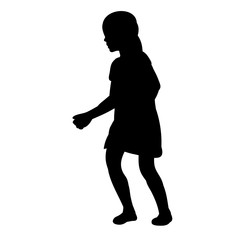 silhouette of a dancing girl vector