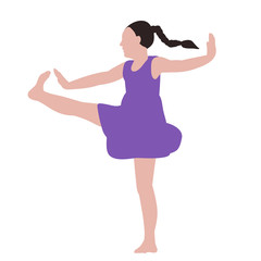 Naklejka premium drawing of a dancing woman on a white background