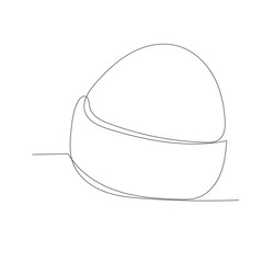 elegant continuous line winter hat