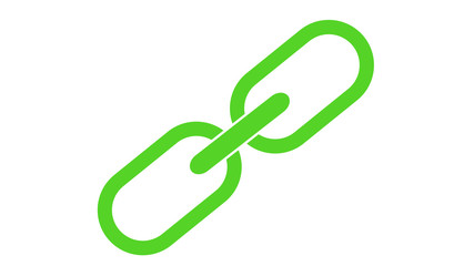 Chain link coming together concept business icon
