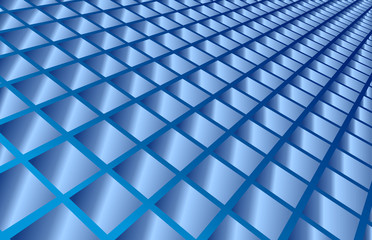 Grid lattice pattern blue perspective background