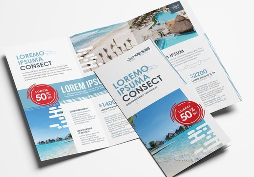 Travel Agency Trifold Brochure Layout