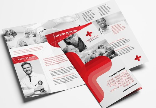 Hospital Trifold Brochure Layout