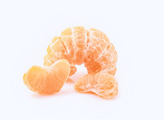 Mandarin shot on a white background, isolated