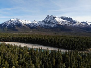 Drone Shot of the Rocky Mountains Canada