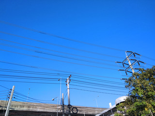 electric post with sky background.