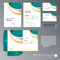 Flyer brochure business annual report cover template design Corporate Business Identity Folder digital technology company Element of stationery people community presentation working promotion blue red