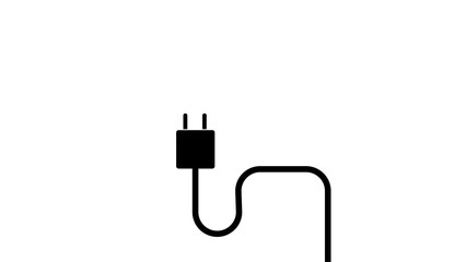 plug icon illustration template color black
