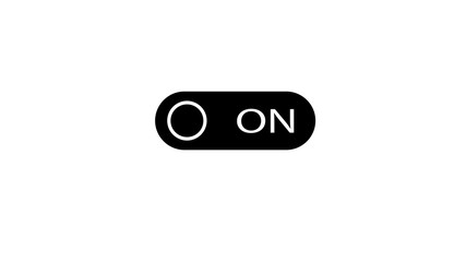 Flat icon On and Off Toggle switch button