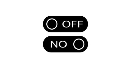 Flat icon On and Off Toggle switch button