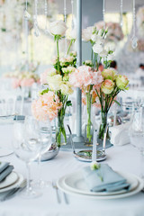 Table setting for wedding celebration