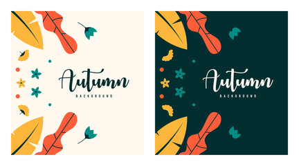 Autumn leaves background illustration vector