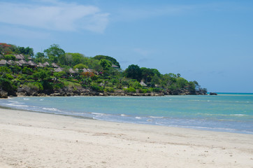 Fototapeta na wymiar Beach in Jimbaran on the island of Bali