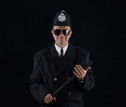 Portrait Of A British Policeman Bobby 