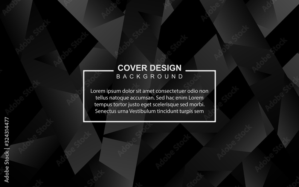 Aufkleber abstract black geometric background with modern shape concept. vector design template for use elemen