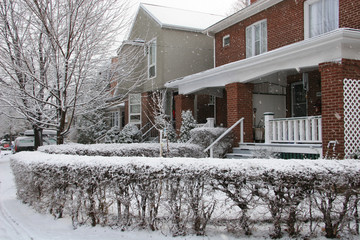 Snowy day, house