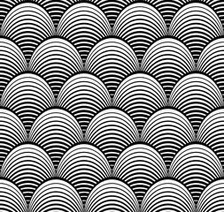 Fototapeta na wymiar Vector geometric seamless pattern. Modern geometric background. Repeating monochrome pattern with circles.