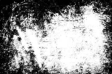 Grunge black and white texture. Pattern of an old worn surface. Dirty city background