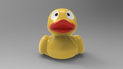 3d illustration of cartoon duck