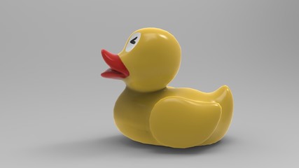 3d illustration of cartoon duck