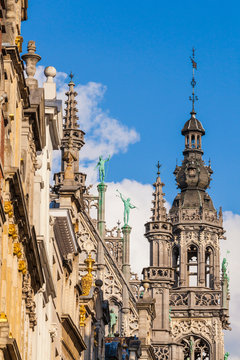 Belgium, Brussels, Grand Place, Grote Markt, Maison du Roi right