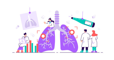Pulmonology concept. Lungs healthcare persons