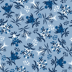 Vector abstract nature organic shapes seamless pattern