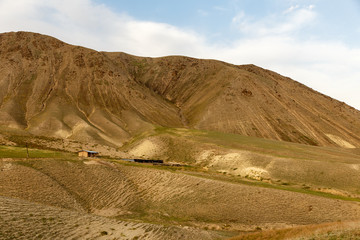 house and farm in the mountains of Kyrgyzstan
