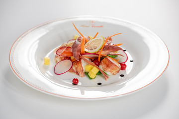 Piatto preparato da uno Chef di un Ristorante stellato.
