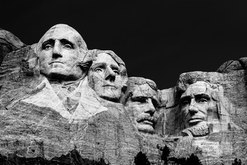 Mount Rushmore (Black and White)