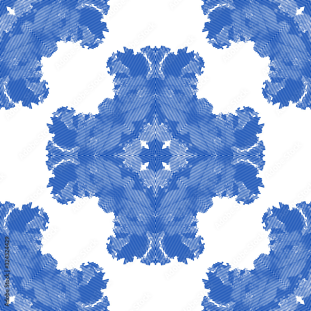 Poster abstract seamless pattern with geometric texture. pattern of repeating symmetrical shapes.