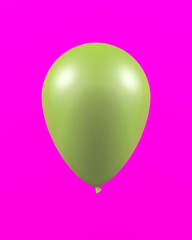 balloon green color 3d illustration