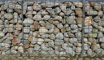 Grid and stone fence