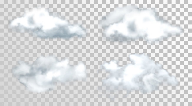 Sky or heaven clouds isolated on transparent
