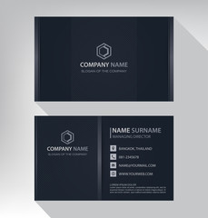 Business card in modern style black gray white