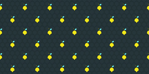 Lemon motif trendy summer pattern flat style ornament tropical fruit simple geo design. Cute allover print block for apparel textile, patchwork fabric, fashion garment, wrapping cloth, decoupage paper