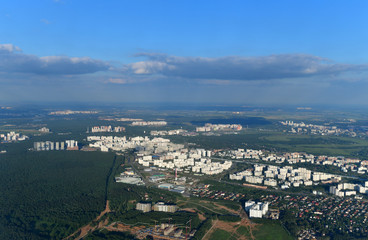 View South Butovo District of Moscow from great height. Russia