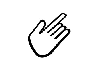 hand cursor isolated on white