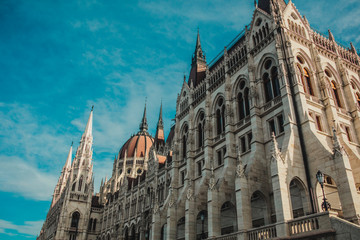 Budapest Parliament Building against the sky