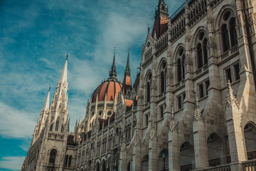 Budapest Parliament Building against the sky