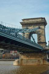 old bridge over the Danube in Budapest