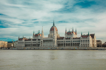 Budapest Parliament Building against the sky