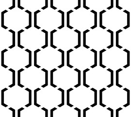 Vector geometric seamless pattern. Modern geometric background with hexagonal tiles.