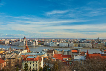 Fototapeta premium view of the historic center of Budapest