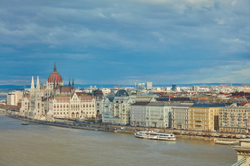 view of the historic center of Budapest